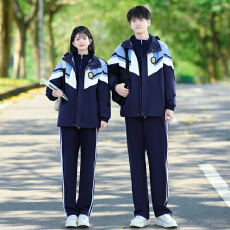 批发出货中  实拍情侣装秋季冲锋衣外套情侣装学生班服运动会套装