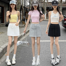 批发运动半身裙女春夏2026新款包臀卫裙抽绳口袋高腰<b class='q'>百搭</b>休闲a字裙裤