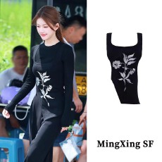 批发赵露思同款吊带背心女许我耀眼许妍外搭无袖叠穿<b class='q'>明星</b>马甲针织上衣