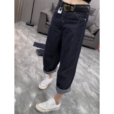 批发2026春季新款九分老爹牛仔<b class='q'>裤</b>女显瘦洋气哈伦<b class='q'>裤</b><b class='q'>大码</b>薄款遮肉奶奶<b class='q'>裤</b>