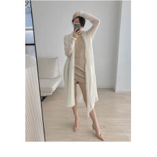 批发云朵质感马海毛宽松长款轻薄针织系带<b class='q'>春</b>开衫慵懒防晒毛衣外套仙女