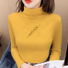 批发230g优质双面德绒长袖<b class='q'>打底衫</b>女2025秋冬半高领上衣保暖t恤