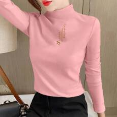 批发230g优质双面德绒长袖<b class='q'>打底衫</b>女2025秋冬半高领上衣保暖t恤