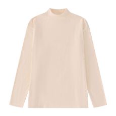 批发男款300克有氨半高领双面德绒纯色长袖打底衫中年保暖衣内搭光板