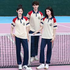 批发已出货 实拍 情侣装<b class='q'>短袖</b>T恤学院风初高中学生班服运动会套装校服