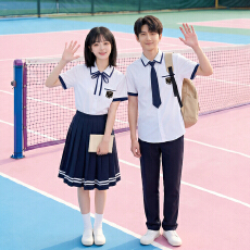 批发已出货 实拍 情侣装学院风JK制服学生初中班服<b class='q'>衬衫</b>毕业照演出服
