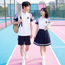 批发已出货 实拍 情侣装短袖T恤学院风初高中学生班服运动会套装校服