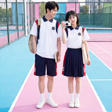 批发已出货 实拍 情侣装短袖T恤学院风初高中学生班服运动会套装校服