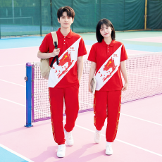 批发已出货 实拍 情侣装短袖T恤学院风初高中学生班服运动会套装校服