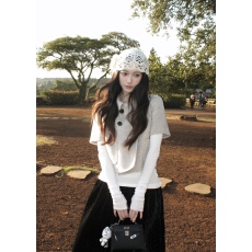 批发<b class='q'>短袖</b>灰色双排扣双面呢大衣女短款小个子羊毛毛呢外套冬