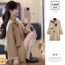 批发2025早秋<b class='q'>春</b>季穿搭独特超好看小香风韩系外套小个子知识分子风衣女