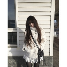 批发原创毛条拼接设计感立领毛呢外套韩系通勤宽松短款夹克