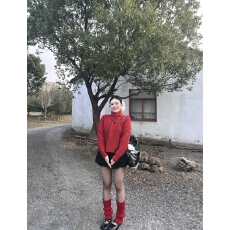 批发圣诞红色围巾可拆卸v领<b class='q'>针织衫</b>男女新款秋冬毛衣情侣装