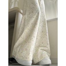 批发美式复古印花阔腿牛仔裤女设计感时尚百搭宽松显瘦直筒长<b class='q'>裤子</b>