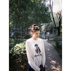 批发莱赛尔凉感小狗长袖<b class='q'>罩衫</b> 2026春季新款潮牌宽松T恤女款