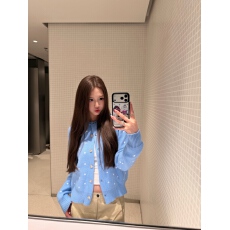 批发原创 复古波点毛衣针织开衫女外套春季慵懒风百搭显瘦上衣