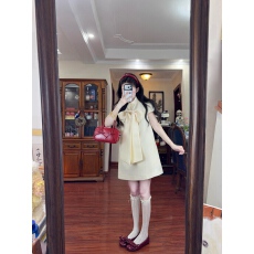 批发夏天家蝴蝶结千金风生日小<b class='q'>裙</b>子礼服飘带无袖小香风连衣<b class='q'>裙</b>女小个子