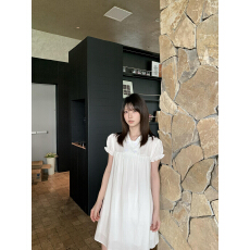 批发天丝娃娃领小白裙泡泡袖2026夏季欧美ins风迷你短袖<b class='q'>连衣裙</b>