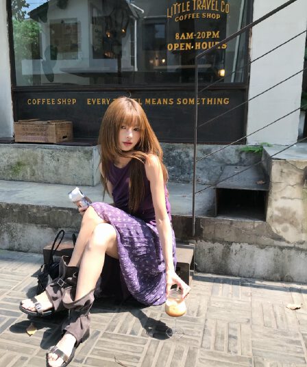 보트넥 레이스업 리본 명중 Pleat 단추 조끼