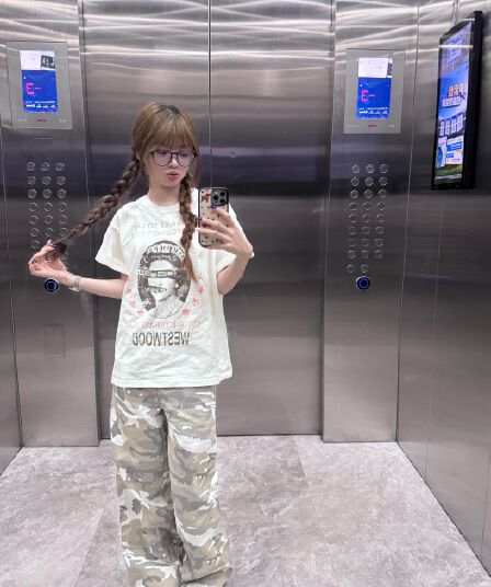 밴드 표지 두 침습성 초상화 프린트 t 비행기 boxy 핏 스타일 거리 코디
