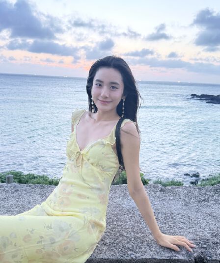 거위 옐로우 디스플레이 화이트 프랑스식 프릴 롱 스커트 여성 드레스 몸매 가꾸기 비스듬한 자르다 꽃무늬 치마 휴가 치마