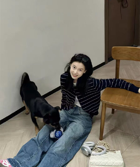 한 부서 해군 스트라이프 니트 스웨터 여성 가을 고급 캐주얼 다용도 두꺼운 긴팔 카디건 코트