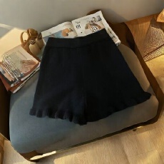 批发美式基础百搭纯色紧身针织短裤女2025秋季新款舒适裤子