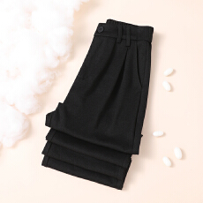 批发阔腿西装牛仔裤女2025新款秋美式休闲长裤大码宽松高端直筒裤子