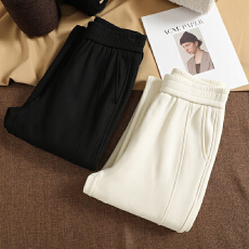 批发微喇运动裤女秋冬款小个子高腰美式卫裤垂感显瘦休闲马蹄喇叭裤子