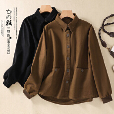 批发实拍2026新款文艺休闲百搭<b class='q'>通勤</b>宽松纯棉洗水开衫外套女上衣
