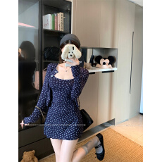 批发实拍实价 秋季碎花开衫<b class='q'>连衣裙</b>两件套