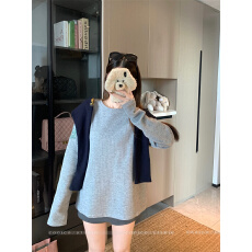 批发实拍实价 华夫格长袖上衣女早秋灰色卫衣打底衫<b class='q'>T</b>恤