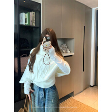 批发实拍实价 设计秋冬<b class='q'>款</b>慵懒风宽松毛衣套头针织衫上衣女