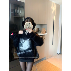 实拍实价 秋冬甜美风百搭卡通针织毛衣女