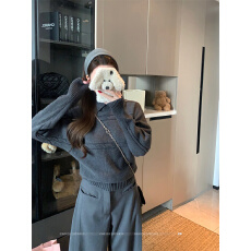 批发实拍实价 高领蝙蝠袖麻花毛衣女气质<b class='q'>针织</b>罩衫<b class='q'>上衣</b>