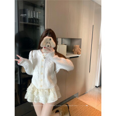 批发实拍实价 立体钩花花朵针织毛衫开衫