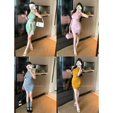 批发实拍实价 春夏法式辣妹时尚高级感显瘦修身<b class='q'>连衣裙</b>女