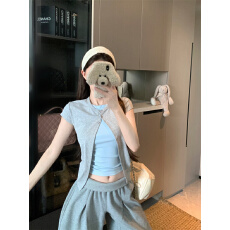 批发实拍实价 夏季新<b class='q'>款</b>撞色假两件设计感百搭时尚短袖T恤