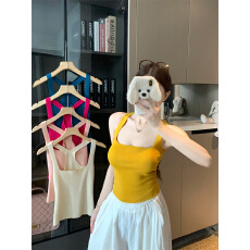 批发实拍实价 方领针织衫女夏季新<b class='q'>款</b>显瘦修身百搭短<b class='q'>款</b>打底上衣