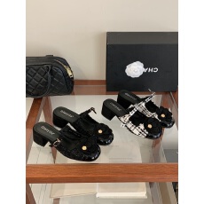 批发小香风山茶花朵穆勒玛丽珍女鞋2026春夏新款高跟鞋时尚粗跟女鞋