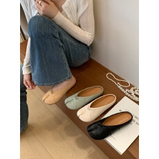 批发高级感外穿内增高分趾拖鞋女包头穆勒半拖鞋平底凉拖鞋半托