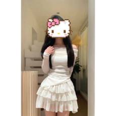 批发2025秋装新款白月光纯欲甜辣套装裙女一字肩蛋糕裙蓬蓬短裙两件套