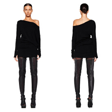 批发（晚安安）iamgia柔软斜肩针织<b class='q'>连衣裙</b>包臀裙