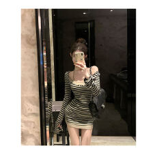 批发不冷BULENG（原cchun纯子） u领喇叭袖修身条纹长袖上衣/挂脖内搭