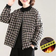 批发<b class='q'>妈妈</b>装秋冬新款轻薄小棉衣韩版大码休闲女士棉袄中老年居家棉服女