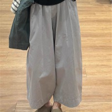 批发灰色日系速干裤女慵懒气球休闲裤夏季薄款大码<b class='q'>胖</b><b class='q'>mm</b><b class='q'>九分</b>哈伦奶奶裤