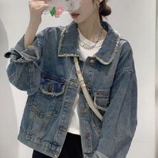 批发牛仔外套女秋<b class='q'>冬</b>2026新款韩版宽松短款设计感小众百搭夹克长袖上衣