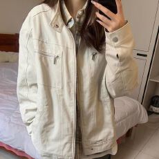 批发立领外套女2026新款春秋季美式复古百搭宽松<b class='q'>男</b>女款潮牌夹克上衣潮