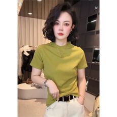 批发210克2026纯棉<b class='q'>中老年</b><b class='q'>短袖</b>T恤上衣女夏季