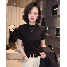 批发210克2026纯棉<b class='q'>中老年</b><b class='q'>短袖</b>T恤上衣女夏季